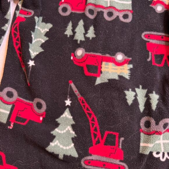 Child of Mine by Carter's Footie Pajamas Christmas Tree Construction Size 2T - Picture 3 of 5